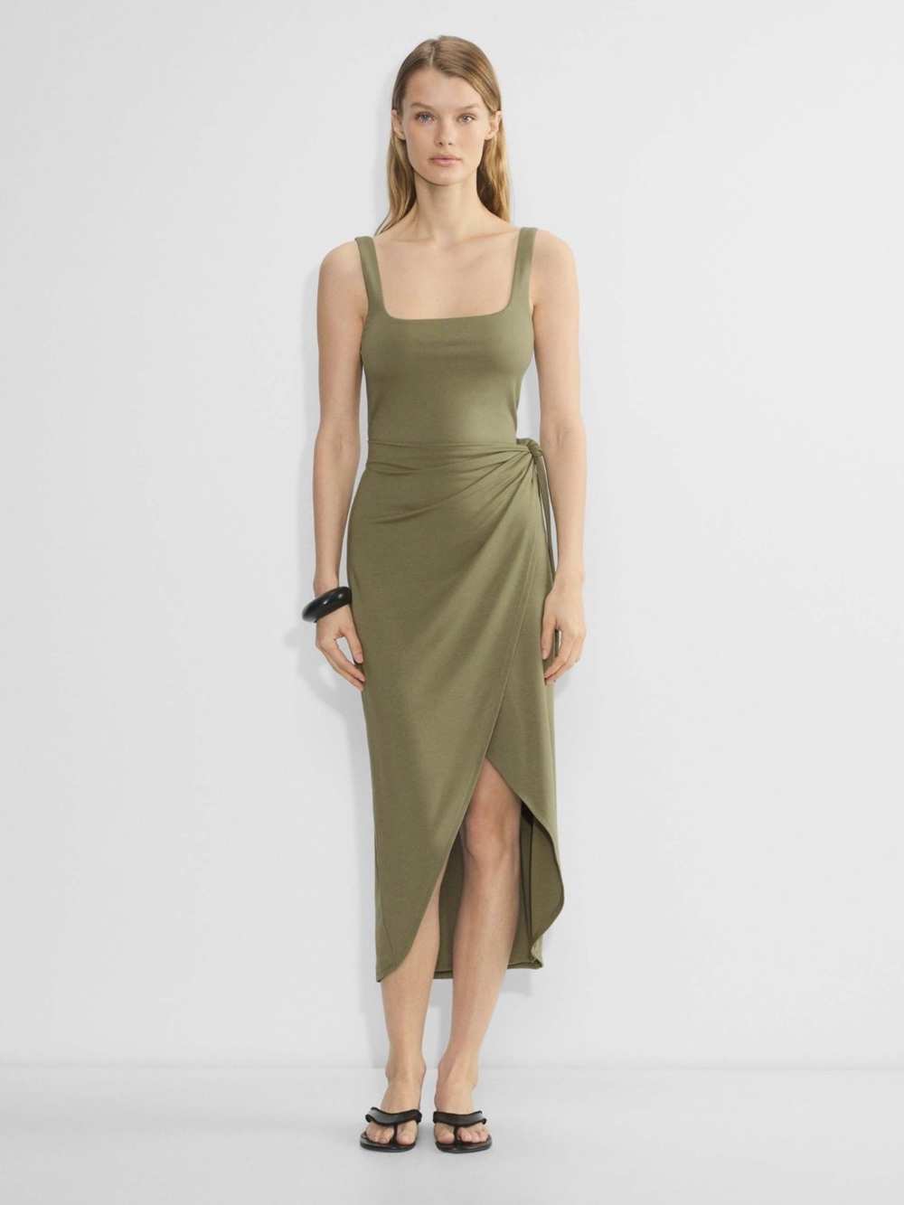 Wilfred Saturn Wrap Midi Dress Size S Aritzia